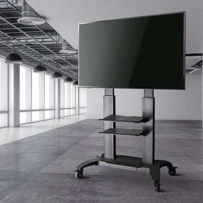  Support TV mobile sur pied à roulettes – réglable en hauteur de Zhenyun