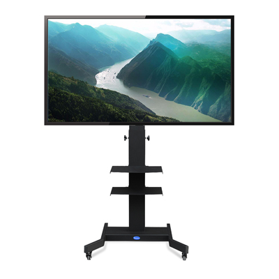  Support TV mobile sur pied à roulettes – réglable en hauteur de Zhenyun